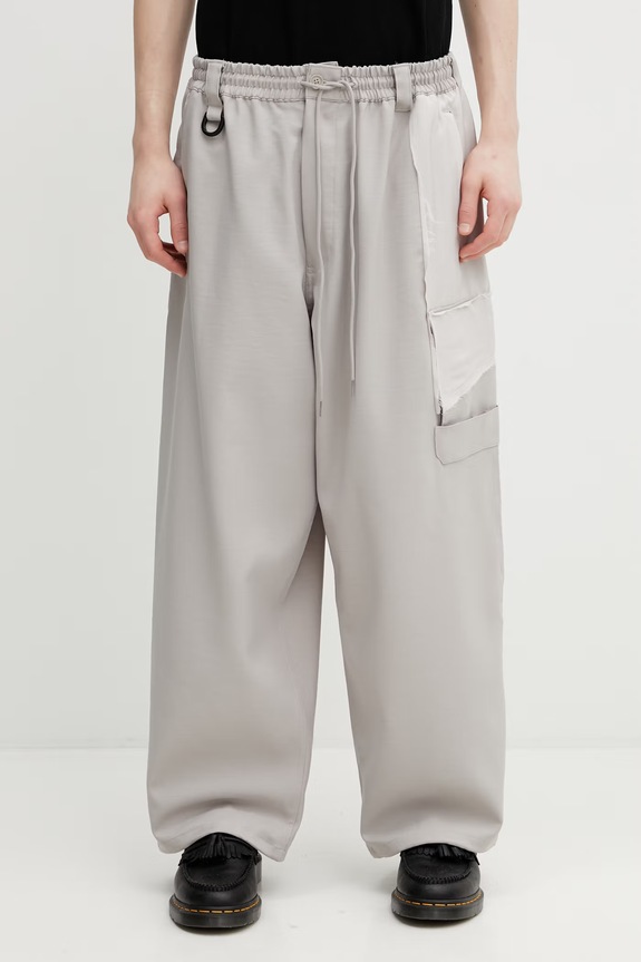 Kalhoty Y-3 SU STR PANTS cargo béžová KS7645