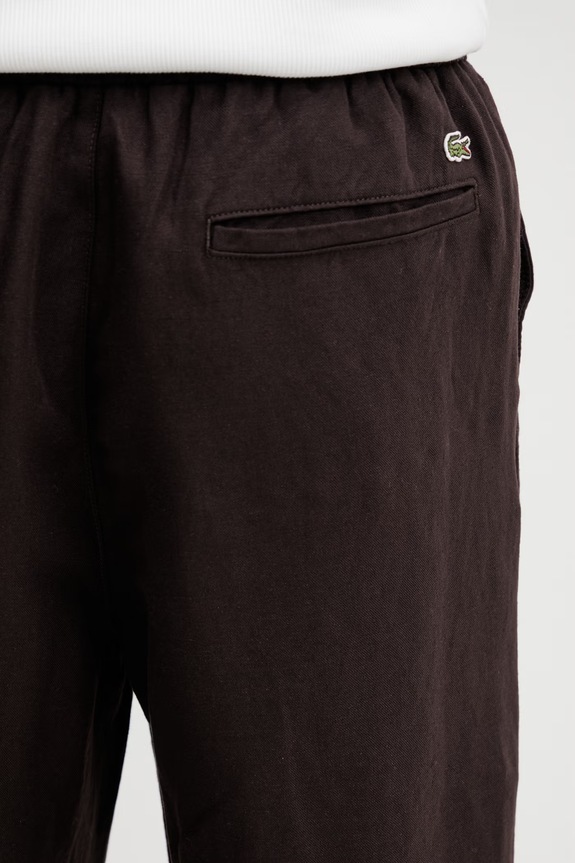 Ленен панталон Lacoste кафяв HH1972