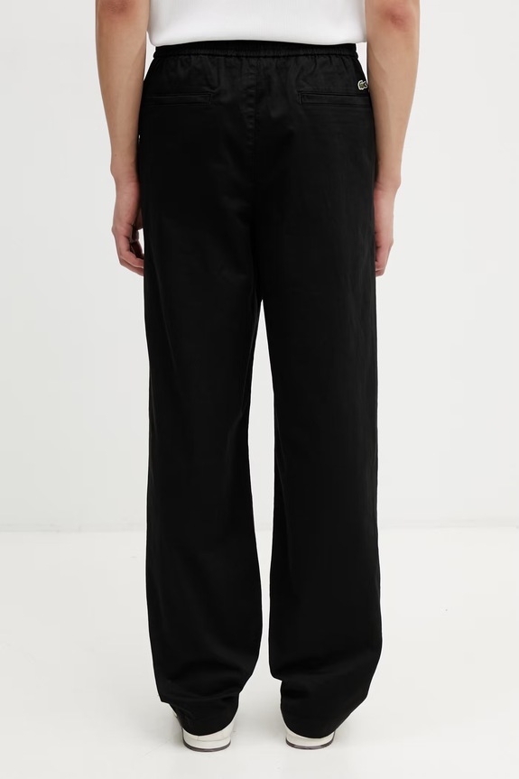Clothing Lacoste trousers cotton with elastane Men's HH1982 black
