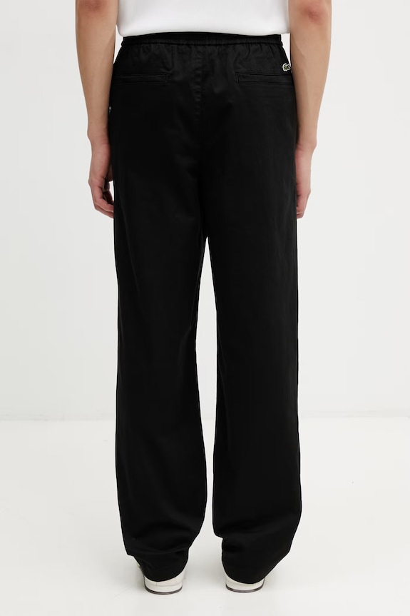 Clothing Lacoste trousers cotton with elastane Men's HH1982 black