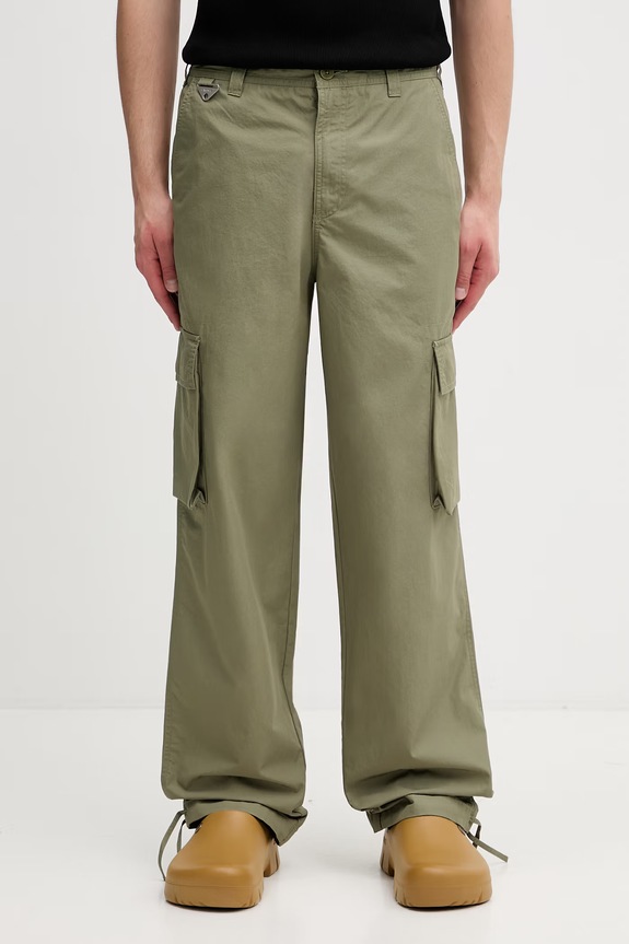 Lacoste men's cotton cargo trousers green HH3245