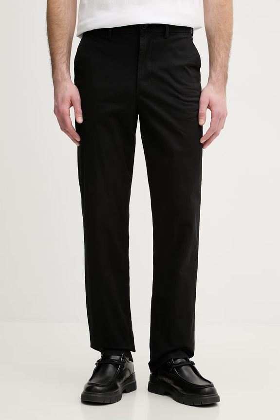 Tommy Hilfiger Παντελόνι chino ανδρικό βαμβακερό με ελαστάν μαύρο MW0MW42906