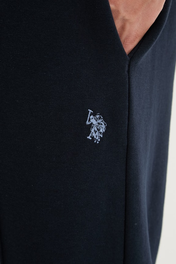 U.S. Polo Assn. спортивные штаны мужские с хлопком INTERLOCK PINTUCK JOGGER тёмно-синий MUP4661