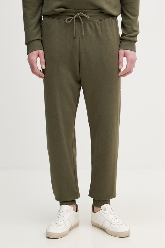 Tommy Hilfiger pantaloni da tuta da uomo con cotone verde UM0UM03664