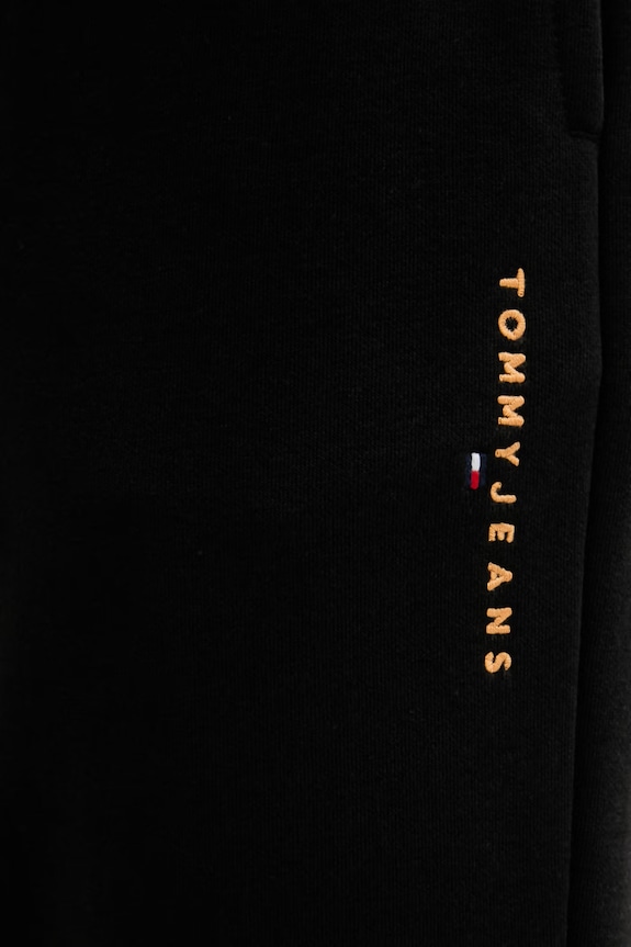 Tommy Jeans donji dio trenirke muški s pamukom crna DM0DM23014