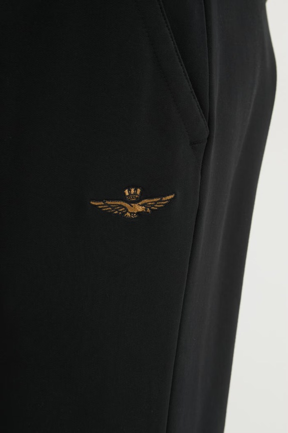 Παντελόνι φόρμας Aeronautica Militare μαύρο PF1008UF00674