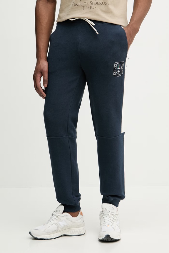 Aeronautica Militare pantaloni de trening tricotaj bleumarin PF1023UF00680