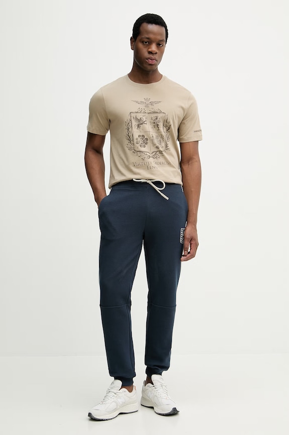 Aeronautica Militare pantaloni de trening PF1023UF00680 bleumarin SS26