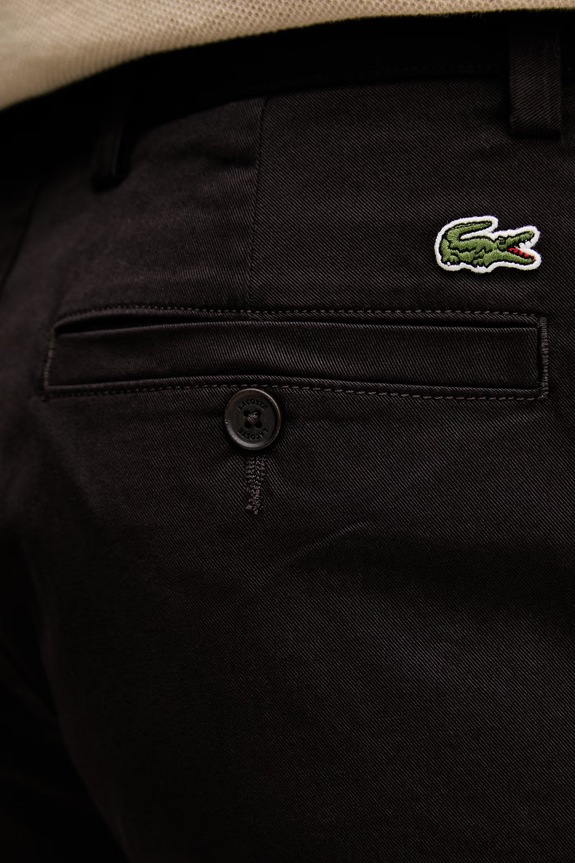 Lacoste nohavice regular pánske bavlnené s elastanom hnedá HH1965