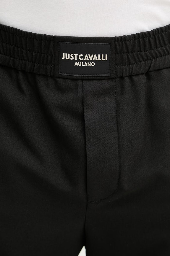 Just Cavalli pantaloni pentru bărbați, cu vâscoză negru 80OAA127.N0705
