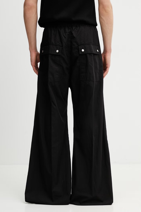 Odzież Rick Owens DRKSHDW Geth Belas spodnie bawełniane męskie DU01F4378.CR czarny