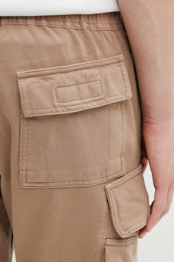 Hlače Rick Owens DRKSHDW Mastodon Cut bež DU01F4386.RIG