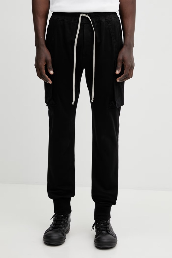 Rick Owens DRKSHDW trousers Mastodon Cut jersey black DU01F4386.RIG