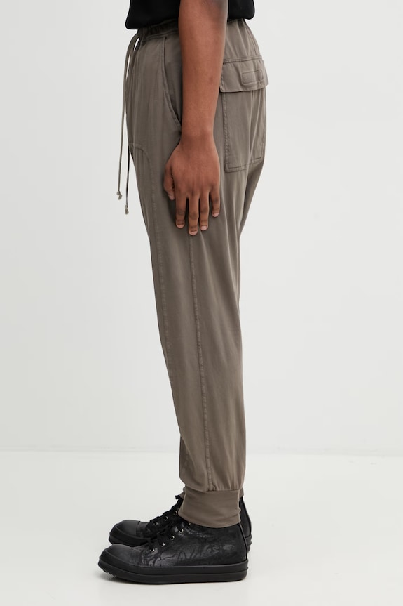 Rick Owens DRKSHDW Prisoner Drawstring pantaloni de trening din bumbac pentru bărbați DU01F4395.RN maro SS26