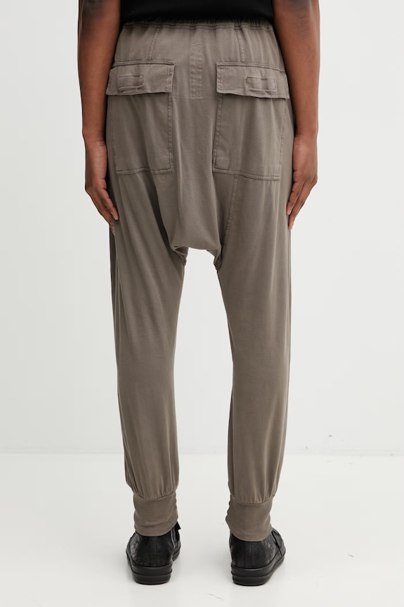Îmbrăcăminte Rick Owens DRKSHDW Prisoner Drawstring pantaloni de trening din bumbac pentru bărbați DU01F4395.RN maro