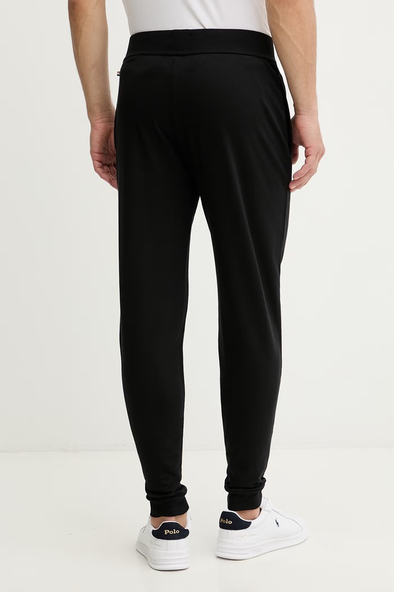 Ρούχα BOSS παντελόνι επίσημο ανδρικό βαμβακερό 50554784 μαύρο