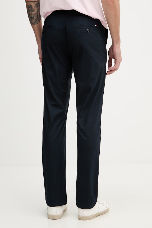 Oblečenie Tommy Hilfiger nohavice pánske s bavlnou MW0MW42340 tmavomodrá