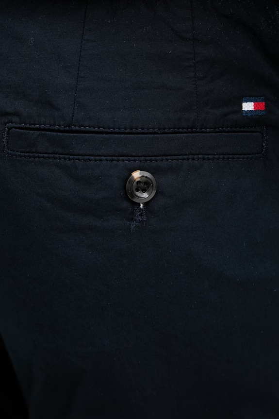 Tommy Hilfiger nohavice pánske s bavlnou tmavomodrá MW0MW42340