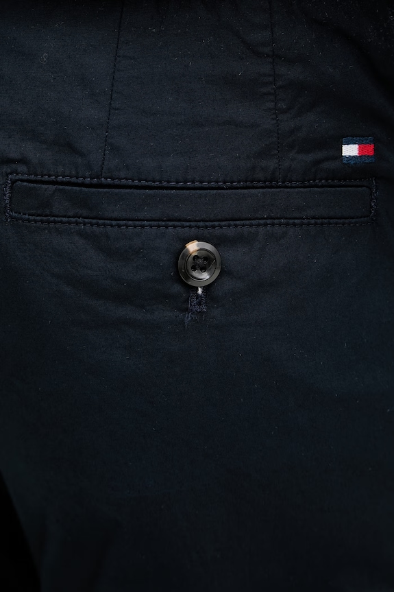 Tommy Hilfiger nohavice pánske s bavlnou tmavomodrá MW0MW42340