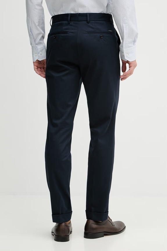 Odzież BOSS spodnie męskie bawełniane z elastanem Genius 50561572 granatowy