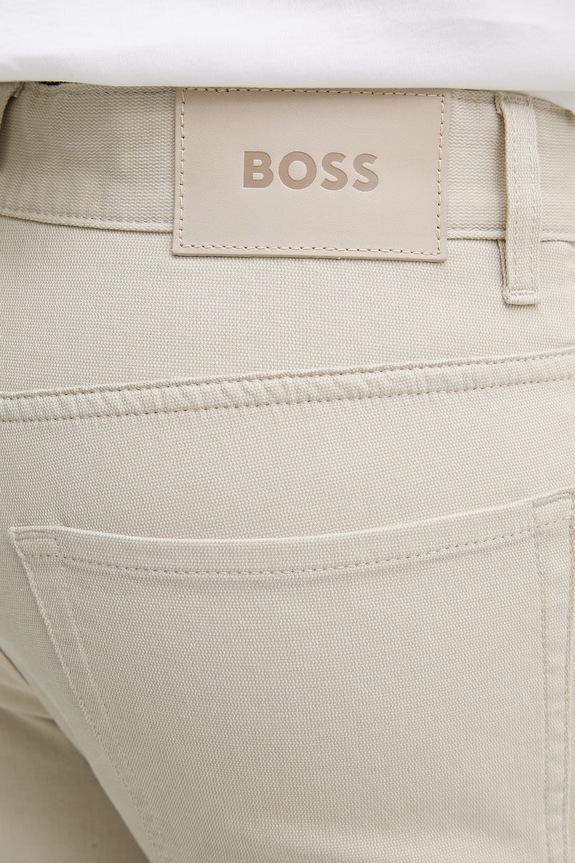 BOSS панталон мъжки с памук Re.Maine5 бежов 50553815