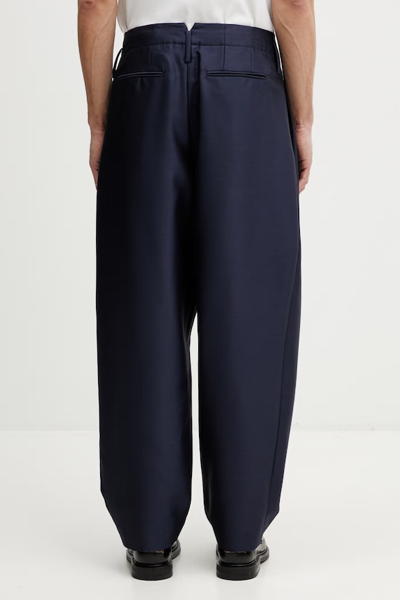 Îmbrăcăminte Kenzo Tailored Pants pantaloni cu lână pentru bărbați FG55PA3849FA bleumarin