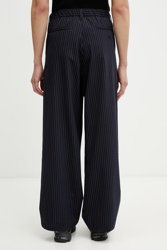 Clothing Filling Pieces Pinstripe trousers with wool blend men's 412650501322.150 navy