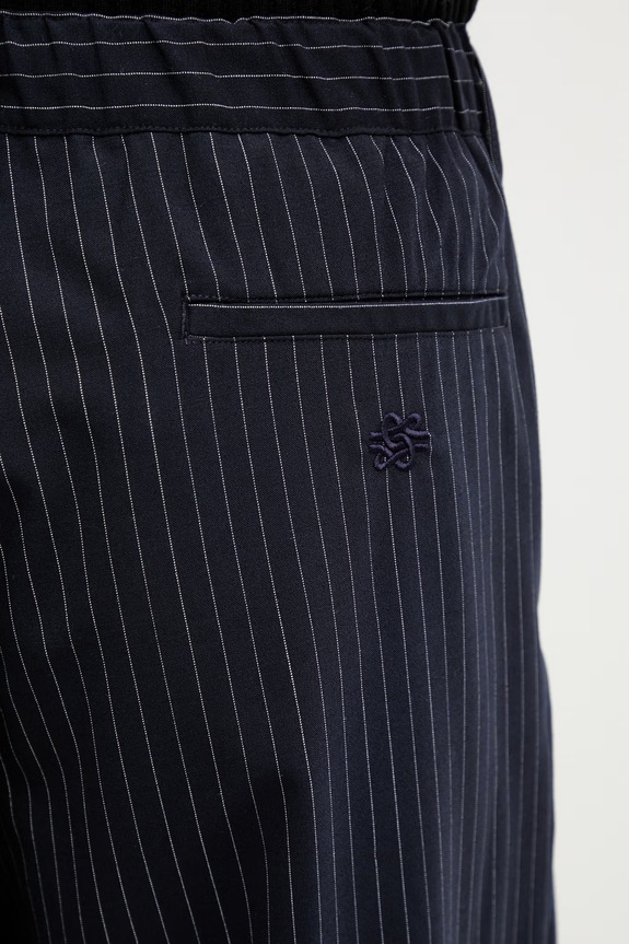 Filling Pieces Pinstripe trousers with wool blend men's navy 412650501322.150