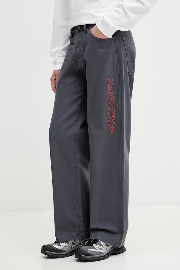 Βαμβακερό παντελόνι Dickies βαμβάκι γκρί DK0A89IE0CH1