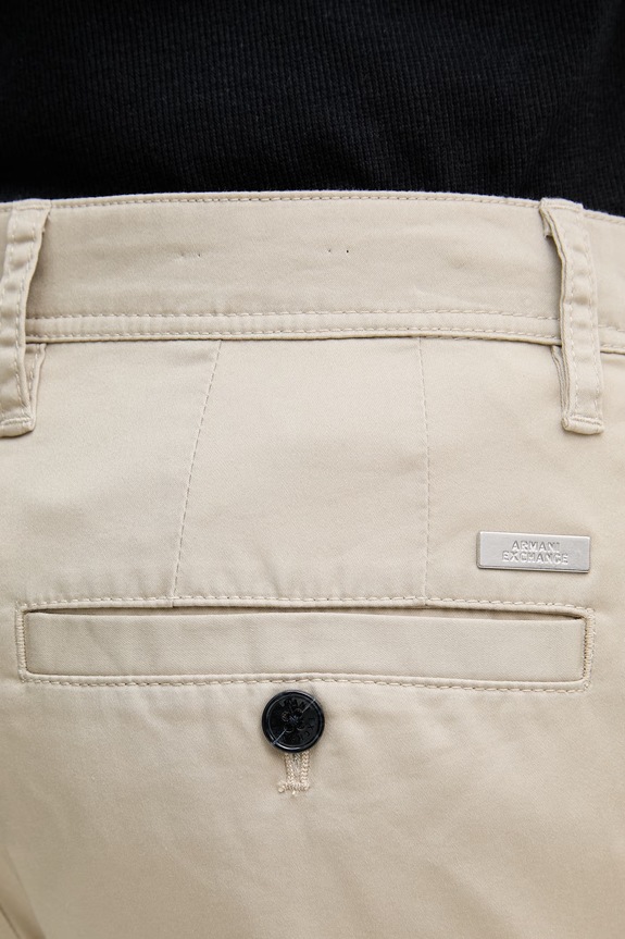 Armani Exchange nohavice slim fit pánske béžová XM001162.AF13236