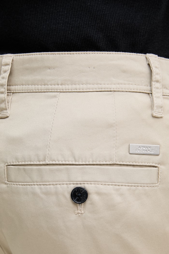Armani Exchange nohavice slim fit pánske béžová XM001162.AF13236