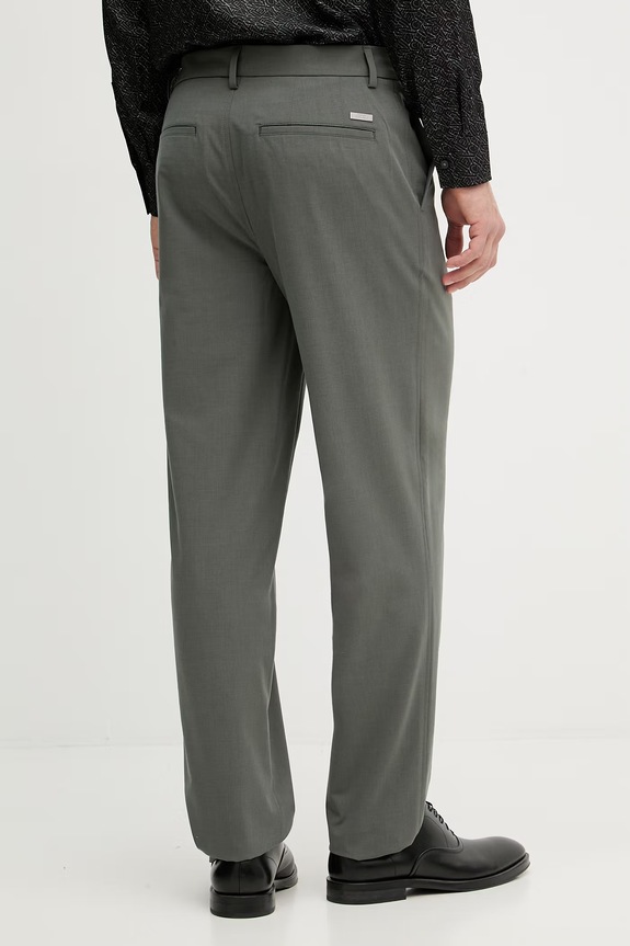 Îmbrăcăminte Armani Exchange pantaloni chinos pentru bărbați, cu amestec de lână XM002083.AF22403 verde