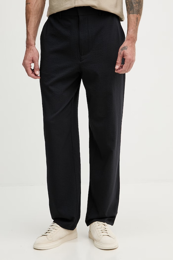 Armani Exchange nohavice straight pánske s lyocellom tmavomodrá XM002094.AF22363