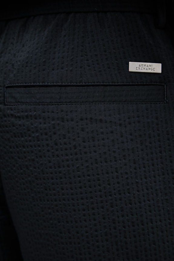 Armani Exchange nohavice straight pánske s lyocellom tmavomodrá XM002094.AF22363