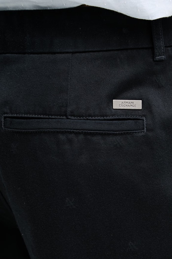 Armani Exchange kalhoty pánské bavlněné námořnická modř XM002415.AF22642