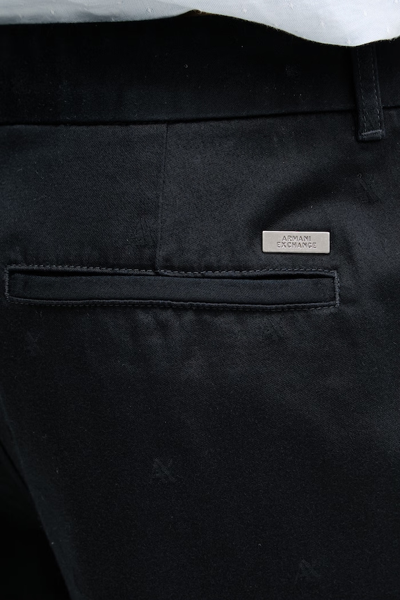 Armani Exchange kalhoty pánské bavlněné námořnická modř XM002415.AF22642