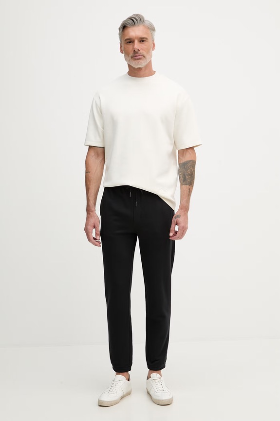 Armani Exchange pantaloni de trening pentru bărbați, din bumbac XM002447.AF22124 negru SS26
