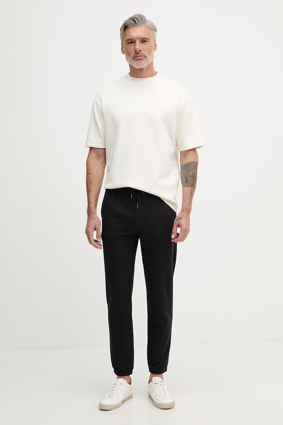 Armani Exchange pantaloni de trening pentru bărbați, din bumbac XM002447.AF22124 negru SS26