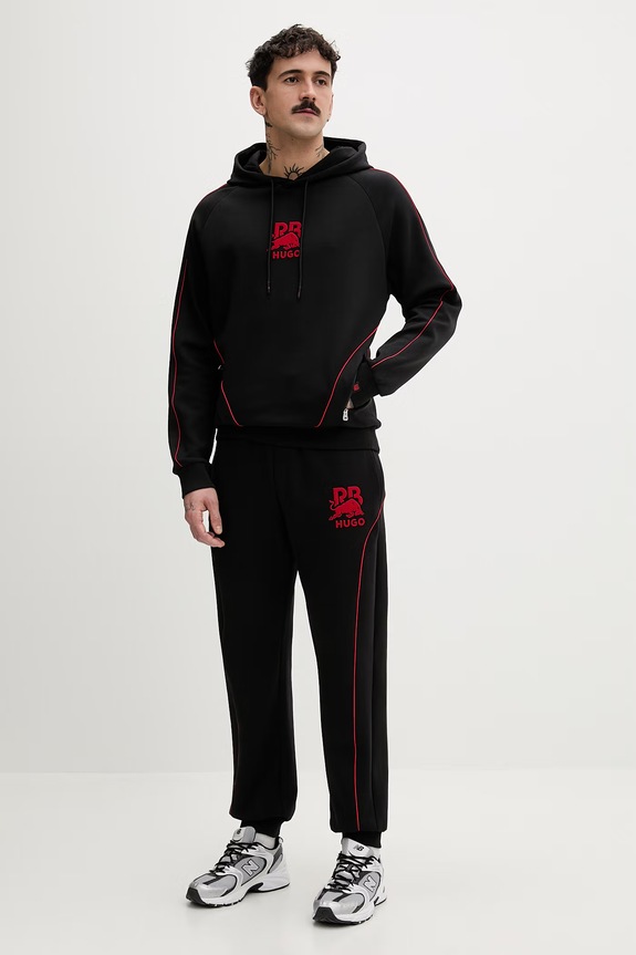 HUGO spodnie dresowe męskie Dusson_RB 50559707 czarny SS26
