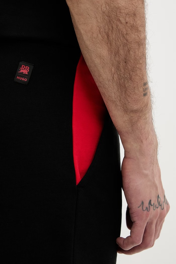 HUGO szorty dresowe męskie bawełniane Despen_RB czarny 50559712