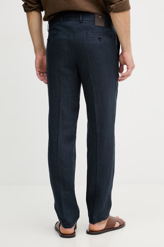 Odjeća Joop! hlače chinos za muškarce od lana 30102982 mornarsko plava