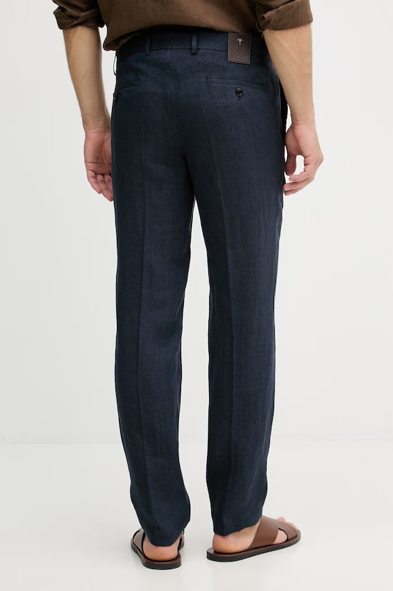 Odzież Joop! spodnie chinos męskie lniane 30102982 granatowy