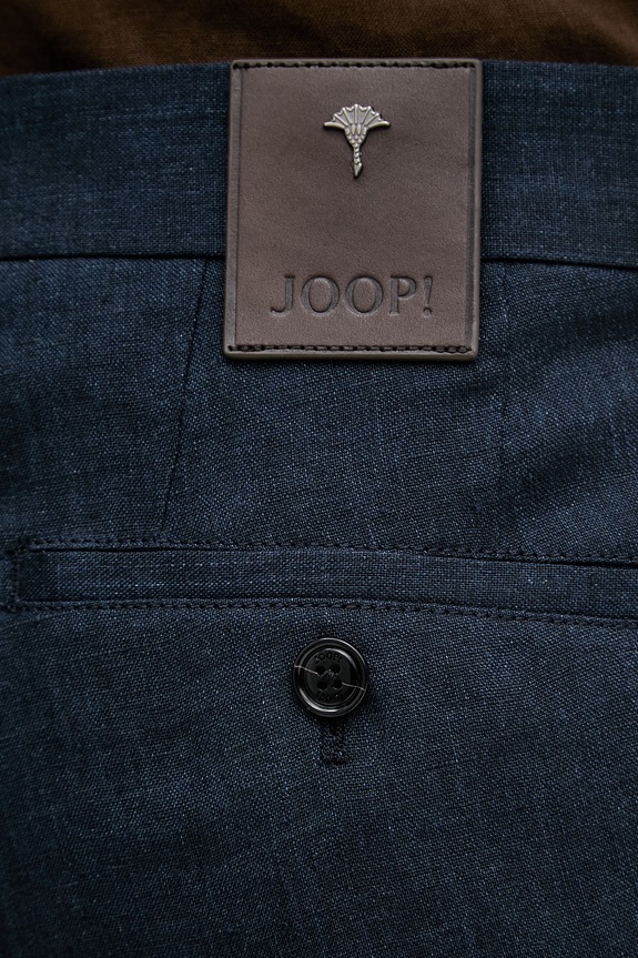 Joop! hlače chinos za muškarce od lana mornarsko plava 30102982