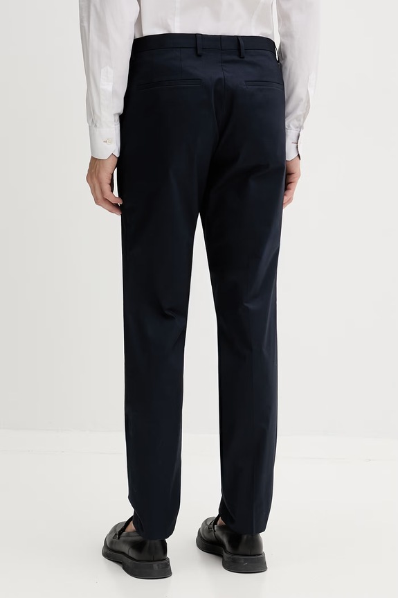 Oblečenie HUGO nohavice slim fit pánske bavlnené s elastanom Hesten253X 50559657 tmavomodrá