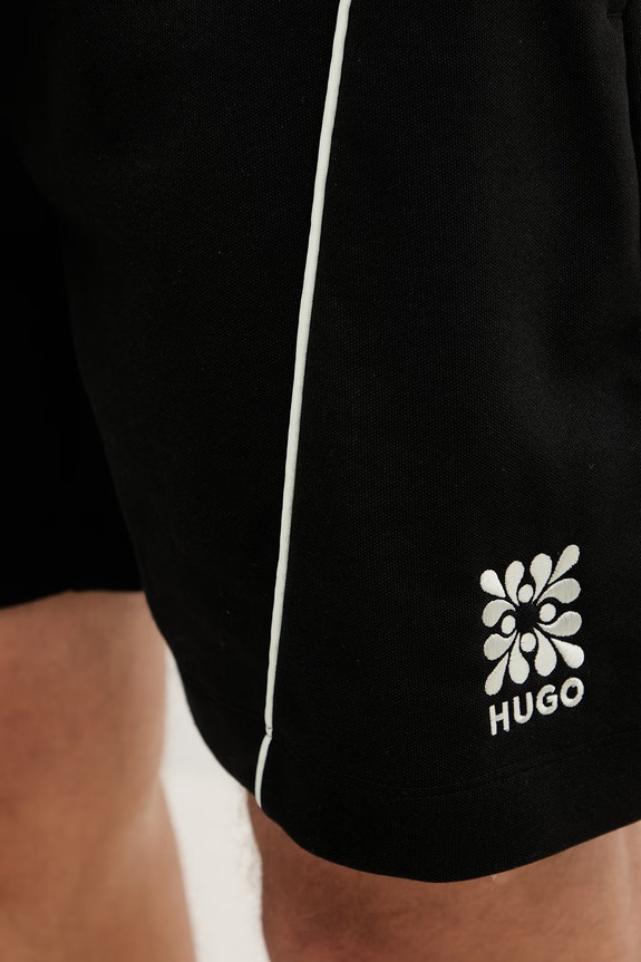 HUGO pantaloni scurți de trening pentru bărbați, cu bumbac Darynto negru 50556603