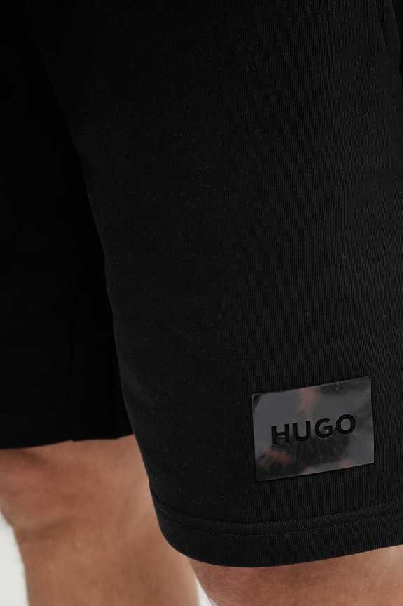 HUGO spodnie dresowe męskie bawełniane Darix czarny 50557471