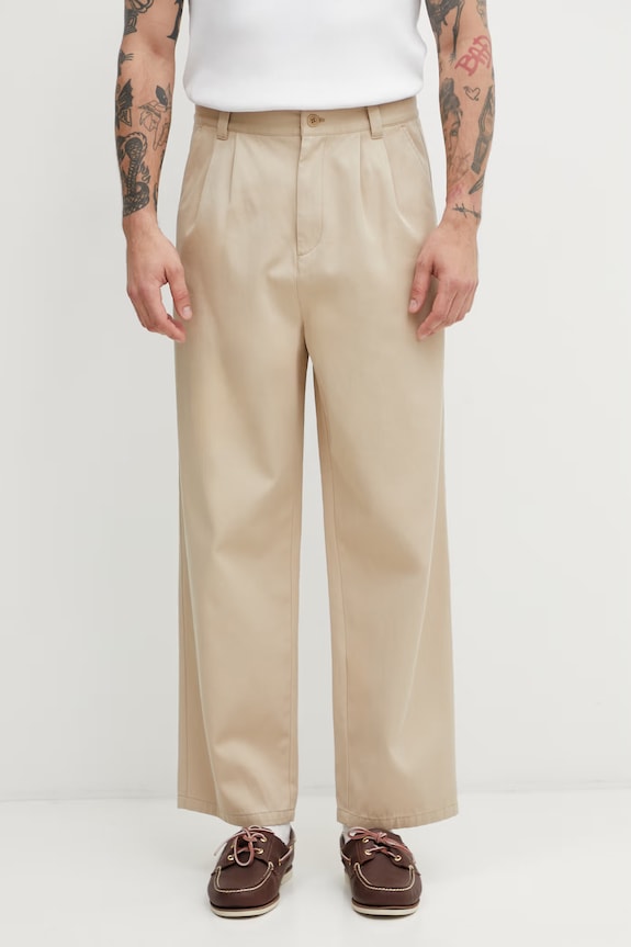 A.P.C. Ricky pantaloni din bumbac pentru bărbați bej COHNZ.H08027