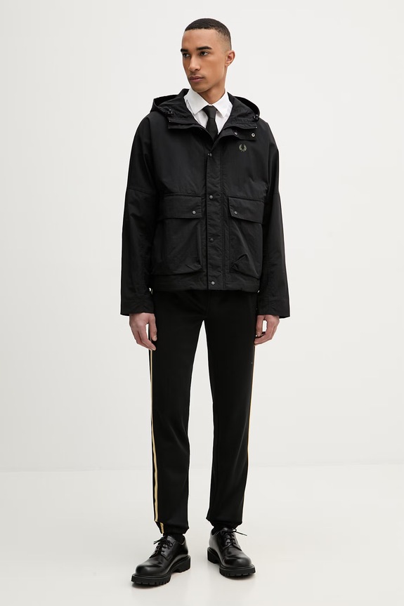 Fred Perry pantaloni de trening pentru bărbați T2303 negru SS26