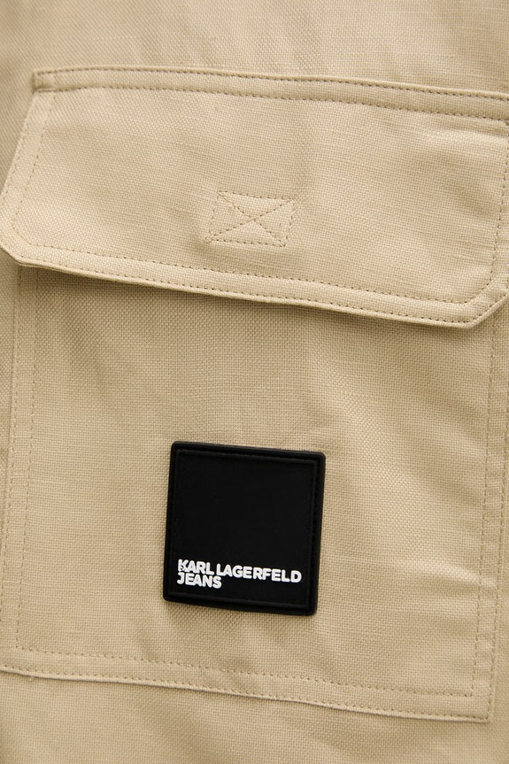 Karl Lagerfeld Jeans панталон мъжки с лен B2M10142 бежов