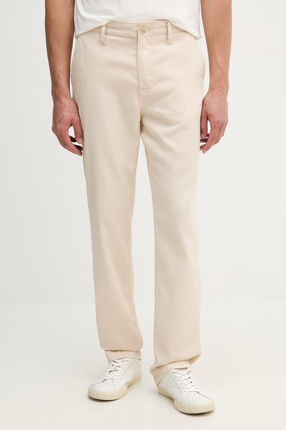 Guess pantaloni bărbați cu bumbac PAOLO bej M6GB14.W2023